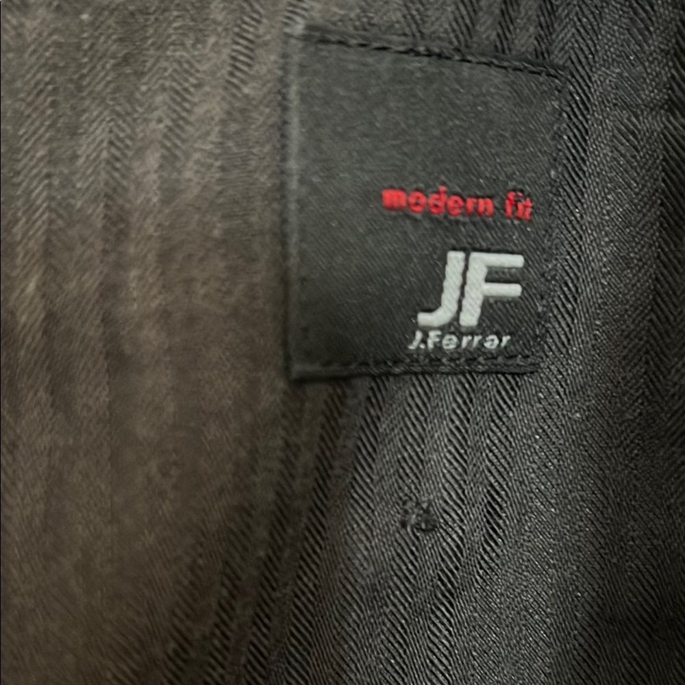JF J.Ferrar Classic Black Dress Pants Size 38 X 40 Zipper button Front - Picture 7 of 7
